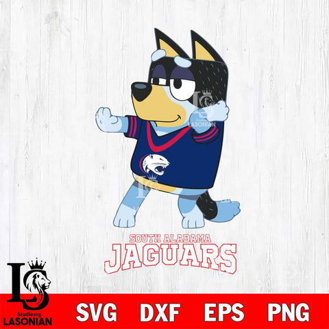 South Alabama Jaguars Bluey Dad Dance Svg Eps Dxf Png File, Digital Download, Instant Download