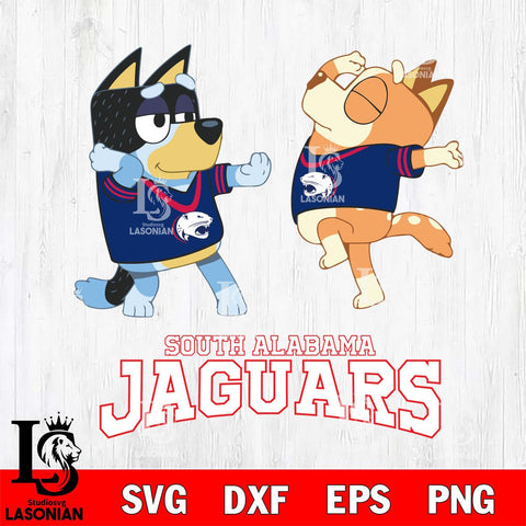 South Alabama Jaguars Bluey Dance Svg Eps Dxf Png File, Digital Download, Instant Download