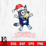 South Alabama Jaguars Bluey Happy Christmas Svg Eps Dxf Png File, Digital Download