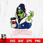 South Alabama Jaguars Boujee Grinch Girls Christmas Cut Files Cricut, Svg Dxf Eps Png file, Digital download , Silhouette