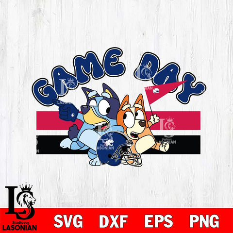 South Alabama Jaguars Game Day Bluey Svg Eps Dxf Png File, Digital Download, Instant Download