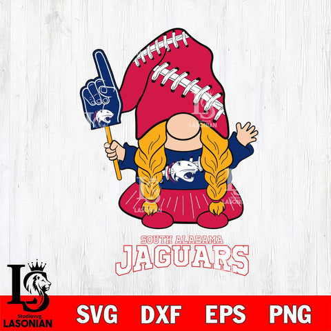 South Alabama Jaguars Gnomes Fan Svg Eps Dxf Png File, Digital Download, Instant Download