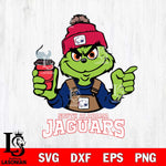 South Alabama Jaguars Grinch with coffee Svg Eps Dxf Png File, Digital Download, Instant Download