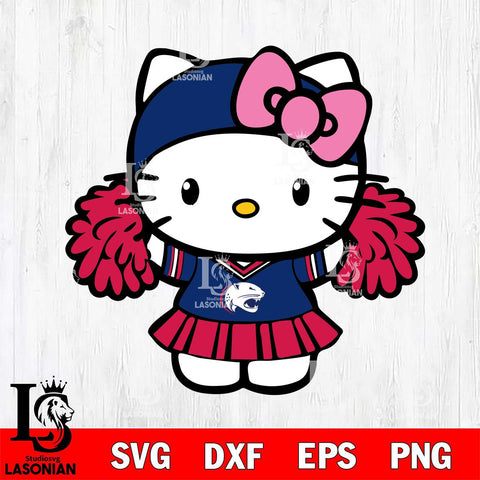 South Alabama Jaguars Hello Kitty Cheerleader 5 Svg Eps Dxf Png File, Digital Download, Instant Download