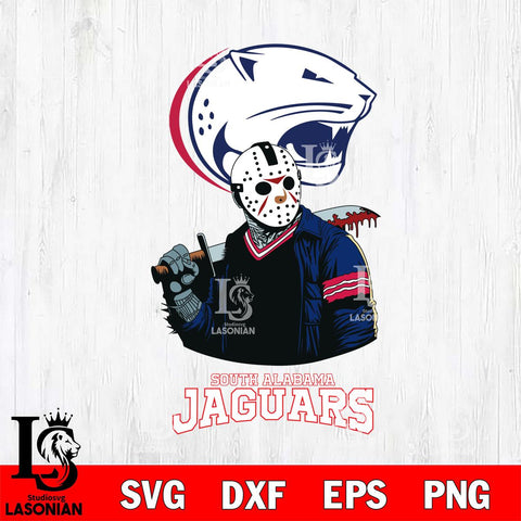 South Alabama Jaguars Jason Voorhees 10 Svg Eps Dxf Png File, Digital Download