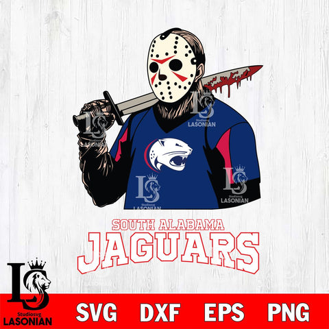 South Alabama Jaguars Jason Voorhees 11 Svg Eps Dxf Png File, Digital Download