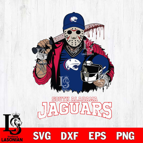 South Alabama Jaguars Jason Voorhees 2 Svg Eps Dxf Png File, Digital Download