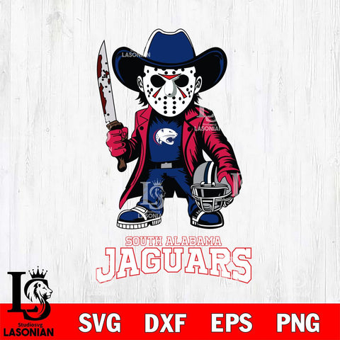 South Alabama Jaguars Jason Voorhees 3 Svg Eps Dxf Png File, Digital Download