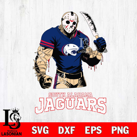 South Alabama Jaguars Jason Voorhees Svg Eps Dxf Png File, Digital Download