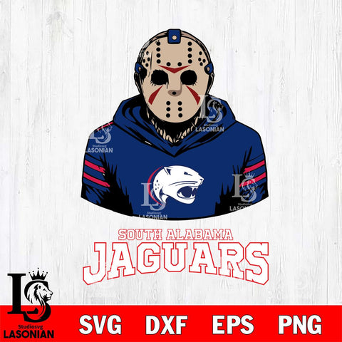 South Alabama Jaguars Jason Voorhees 4 Svg Eps Dxf Png File, Digital Download