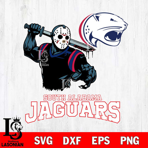 South Alabama Jaguars Jason Voorhees 5 Svg Eps Dxf Png File, Digital Download