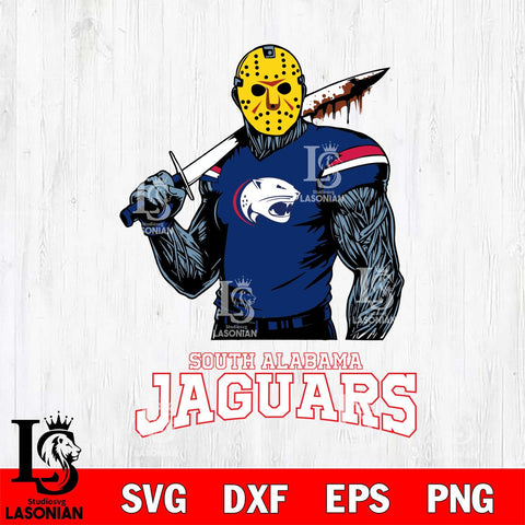 South Alabama Jaguars Jason Voorhees 7 Svg Eps Dxf Png File, Digital Download