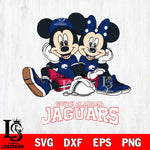 South Alabama Jaguars Mickey Minnie Mouse Football Sit Svg Eps Dxf Png File, NCAA svg , File Cut , Digital Download , Instant Download, Cut Svg Files