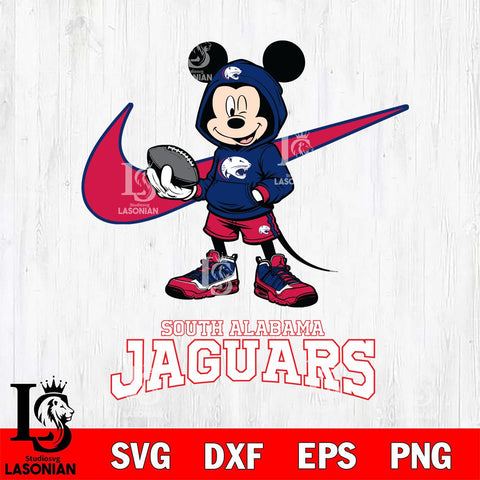 South Alabama Jaguars Mikey Mouse Disney NIKE, Svg Eps Dxf Png File, Digital Download