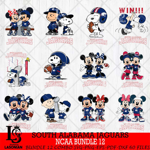 South Alabama Jaguars NCAA Bundle 12 Svg Eps Dxf Png File,Bundle NCAA svg , Digital Download , Instant Download, Cricut File