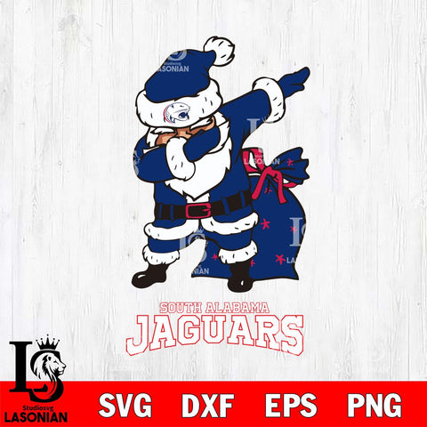 South Alabama Jaguars Santa Claus Ugly Svg dxf eps png pdf file,NCAA svg,Digital Download,Cricut file