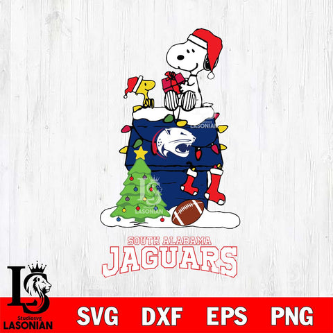 South Alabama Jaguars Snoopy Sport 11 Svg Eps Dxf Png File, Digital Download