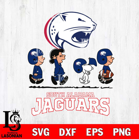 South Alabama Jaguars Snoopy Sport 12 Svg Eps Dxf Png File, Digital Download