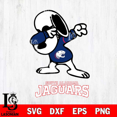 South Alabama Jaguars Snoopy Sport 3 Svg Eps Dxf Png File, Digital Download