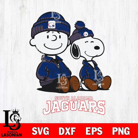 South Alabama Jaguars Snoopy Sport 6 Svg Eps Dxf Png File, Digital Download