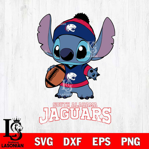 South Alabama Jaguars Stitch Disney, Svg Eps Dxf Png File, Digital Download