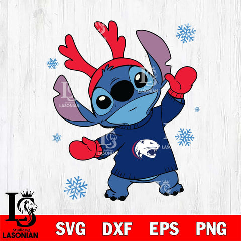 South Alabama Jaguars Stitch Santa Christmas Svg Eps Dxf Png File, Digital Download, Instant Download