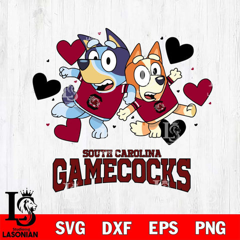 South Carolina Gamecocks Bluey & Bingo 10 Svg Eps Dxf Png File, NCAA svg, Digital Download, Instant Download