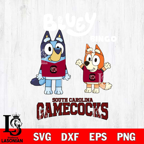 South Carolina Gamecocks Bluey & Bingo 4 Svg Eps Dxf Png File, NCAA svg, Digital Download, Instant Download