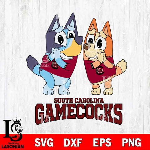 South Carolina Gamecocks Bluey & Bingo 5 Svg Eps Dxf Png File, NCAA svg, Digital Download, Instant Download