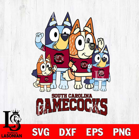 South Carolina Gamecocks Bluey & Bingo 7 Svg Eps Dxf Png File, NCAA svg, Digital Download, Instant Download