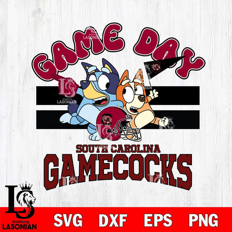 South Carolina Gamecocks Bluey & Bingo 9 Svg Eps Dxf Png File, NCAA svg, Digital Download, Instant Download