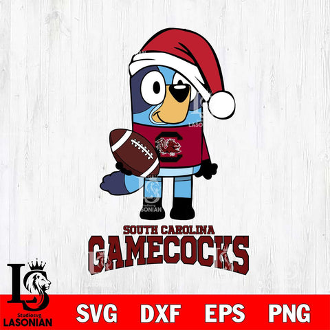 South Carolina Gamecocks Bluey Christmas Svg Eps Dxf Png File, Digital Download