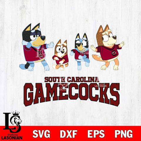 South Carolina Gamecocks Bluey Dance Mode Squats Svg Eps Dxf Png File, Digital Download, Instant Download