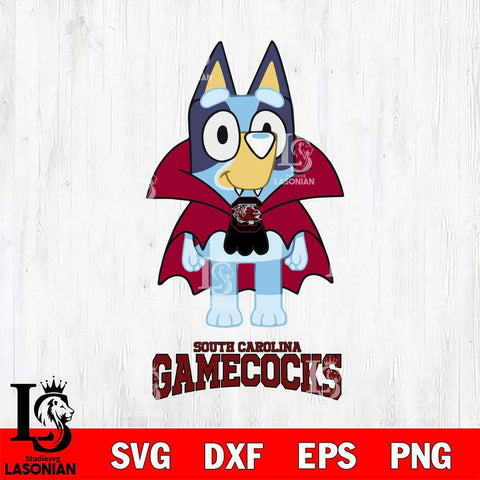 South Carolina Gamecocks Bluey Dracula Halloween Svg Eps Dxf Png File, Digital Download, Instant Download