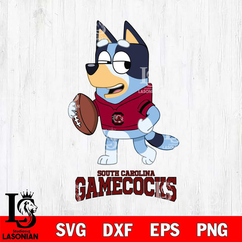 South Carolina Gamecocks Bluey Football Sport Svg Eps Dxf Png File, Digital Download ,Instant Download, Cricut File