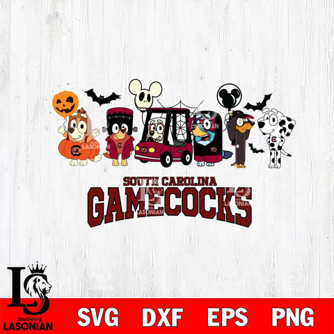 South Carolina Gamecocks Bluey Halloween Svg Eps Dxf Png File, Digital Download, Instant Download