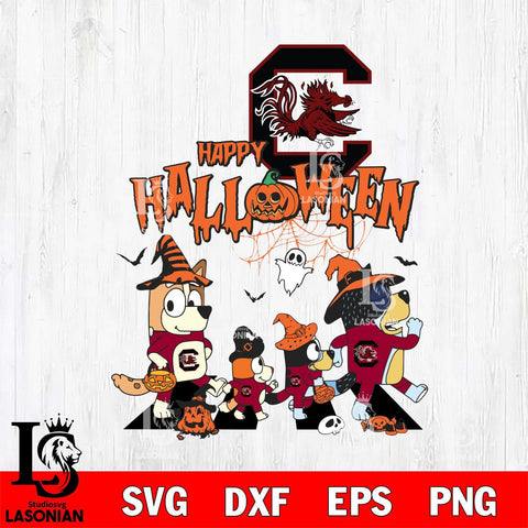 South Carolina Gamecocks Bluey Halloween Family Svg Eps Dxf Png File, Digital Download, Instant Download