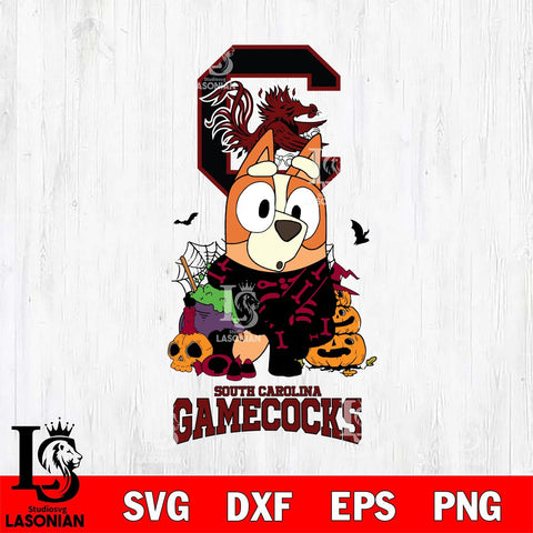 South Carolina Gamecocks Bluey Halloween NCAA Svg Eps Dxf Png File, Digital Download, Instant Download