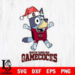 South Carolina Gamecocks Bluey Happy Christmas Svg Eps Dxf Png File, Digital Download