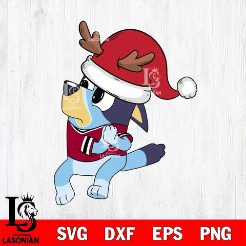 South Carolina Gamecocks Bluey Santa Claus Christmas Svg Eps Dxf Png File, Digital Download, Instant Download