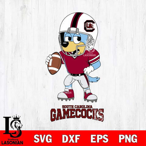 South Carolina Gamecocks Bluey rugby Svg Eps Dxf Png File, Digital Download ,Instant Download, Cricut File