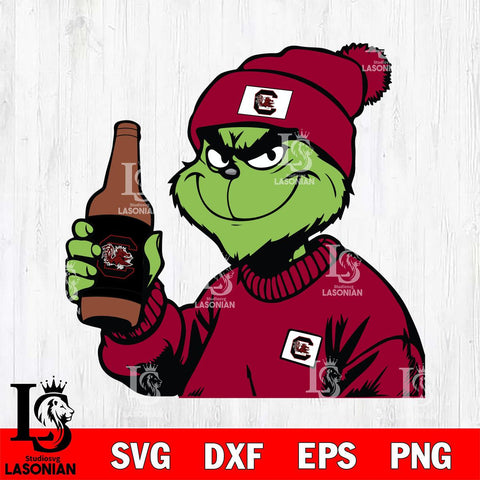 South Carolina Gamecocks Boujee Grinch 5 Svg Eps Dxf Png File, Digital Download, Instant Download