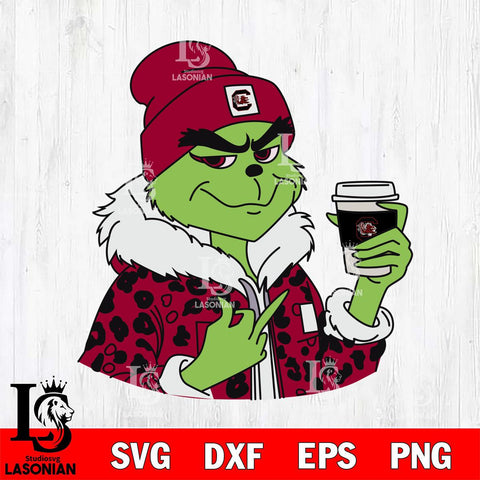 South Carolina Gamecocks Boujee Grinch 7 Svg Eps Dxf Png File, Digital Download, Instant Download