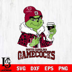 South Carolina Gamecocks Boujee Grinch Leopard Christmas Cut Files Cricut, Svg Dxf Eps Png file, Digital download , Silhouette