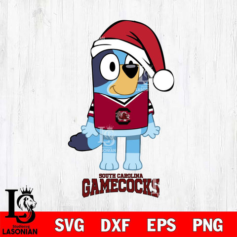 South Carolina Gamecocks Christmas Bluey Sport Cut Files,Bluey Cricut,Christmas Svg , Bluey svg , Digital Download, dxf eps png pdf file