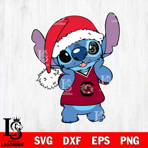 South Carolina Gamecocks Cute Stitch Christmas Svg Eps Dxf Png File, Digital Download, Instant Download