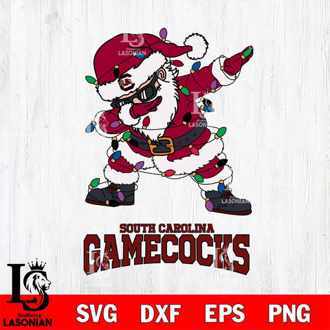 South Carolina Gamecocks Dabbing Santa Claus Ugly Christmas Svg dxf eps png pdf file,NCAA svg,Digital Download,Cricut file