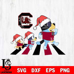 South Carolina Gamecocks Family Bluey Walking Christmas Svg Eps Dxf Png File, Digital Download, Instant Download