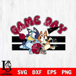 South Carolina Gamecocks Game Day Bluey Svg Eps Dxf Png File, Digital Download, Instant Download