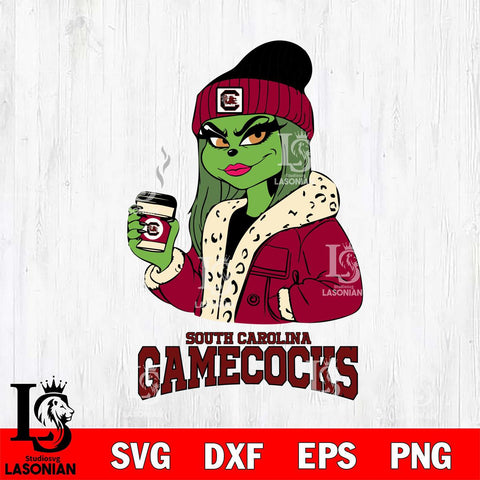 South Carolina Gamecocks Girls Grinch Bougie Svg Eps Dxf Png File, Digital Download, Instant Download